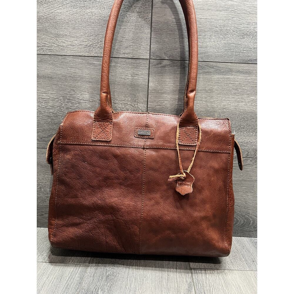 SPIKES & SPARROW BROWN DESIGNER LEATHER HANDBAG bag B000684